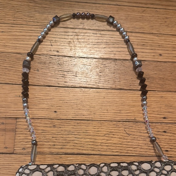 Vintage Occhio Black and Cream Lace Clutch - Picture 4 of 6